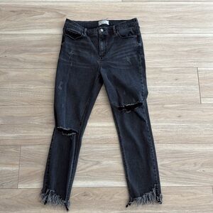Free people distressed skinny jeans
